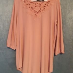 Pink top with lace detail